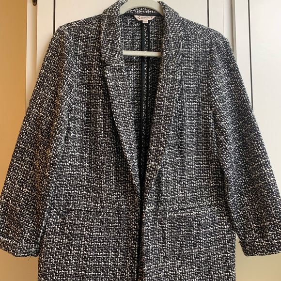 Nanette Lepore Tweed Blazer/Jacket 3/4 Sleeve Functional Pockets - Picture 3 of 13
